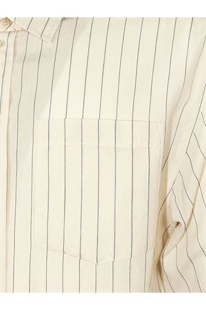 Short-sleeved viscose shirt in cream MAURO GRIFONI | G6AB0012ABF